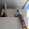 We are netting off the station below the gas canopy to prevent pigeons nesting on the roof or roosting along the parapet wall.